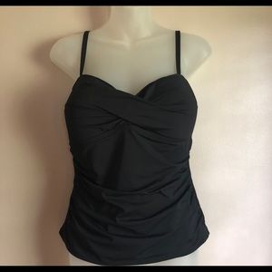 Tommy Bahama Black Tankini Top Size  Large